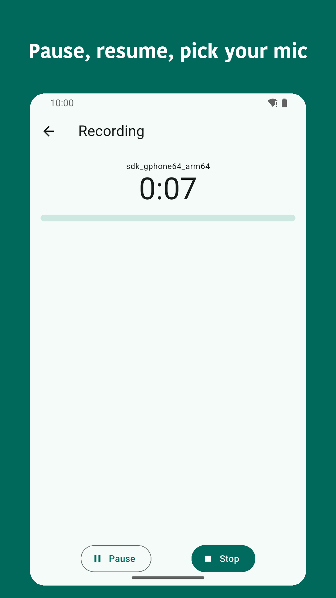 Live transcript appearing while recording